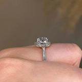 "Becky" Halo Cushion Cut Engagement Ring HACC03 - HEERA DIAMONDS