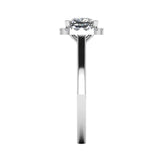 "Becky" Halo Cushion Cut Engagement Ring HACC03 - HEERA DIAMONDS