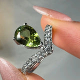 "Belgravia" 1.3 Carat Pear Cut Shoulder Diamond Engagement Ring HR1510 HEERA DIAMONDS