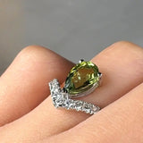 "Belgravia" 1.3 Carat Pear Cut Shoulder Diamond Engagement Ring HR1510