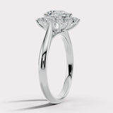 "Bianca" 1 Carat Star Shape Halo Pear Cut Diamond Engagement Ring HAPS05