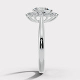 "Bianca" 1 Carat Star Shape Halo Pear Cut Diamond Engagement Ring HAPS05