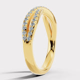 "Bianca" Crossover Micro Set 0.25ct Diamond Eternity Ring ET66