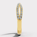 "Bianca" Crossover Micro Set 0.25ct Diamond Eternity Ring ET66