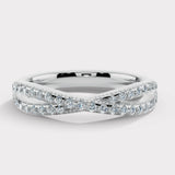 "Bianca" Crossover Micro Set 0.25ct Diamond Eternity Ring ET66