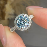 "Bloom" 1 Carat Round Cut Diamond Shoulder Engagement Ring HLR456