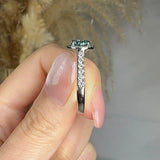 "Bloom" 1 Carat Round Cut Diamond Shoulder Engagement Ring HLR456