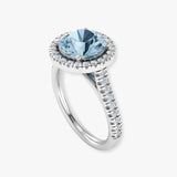 "Bloom" 1 Carat Round Cut Diamond Shoulder Engagement Ring HLR456