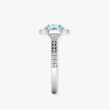 "Bloom" 1 Carat Round Cut Diamond Shoulder Engagement Ring HLR456