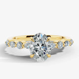 "Bree" Oval Cut 5 Carat Diamond Shoulder Engagement Ring HEERA DIAMONDS