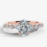 "Bree" Oval Cut 5 Carat Diamond Shoulder Engagement Ring HEERA DIAMONDS