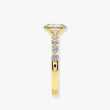 "Bree" Oval Cut 5 Carat Diamond Shoulder Engagement Ring