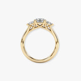 "Brenzy" Emerald Cut 2.5 Carat Three Stone Trilogy Engagement Ring 3SEC08 HEERA DIAMONDS