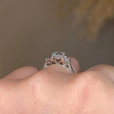 "Brielle" Cushion Three Stone Trilogy Diamond Ring 3SCC01 - HEERA DIAMONDS