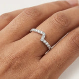 "Calista" 0.45 Carat Round Cut Diamond Half Eternity Ring ET90
