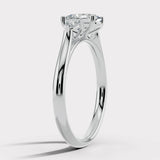 "Camila" 1 Carat Three Stone Oval Cut with Pear Diamond Trilogy Engagement Ring 3SOC05