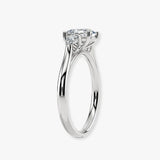 "Camila" 1 Carat Three Stone Oval Cut with Pear Diamond Trilogy Engagement Ring 3SOC05
