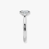 "Camila" 1 Carat Three Stone Oval Cut with Pear Diamond Trilogy Engagement Ring 3SOC05