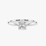 "Cara" 1 Carat Solitaire Cushion Cut Diamond Engagement Ring SSCC02