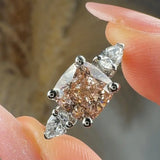 "Cassia" 2.04 Carat Cushion Cut Trilogy Diamond Engagement Ring HLR644 HEERA DIAMONDS