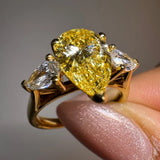 "Celestia" 2 Carat Pear Cut Lab Grown Diamond Engagement Ring SPS02 HEERA DIAMONDS