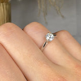 "Celestique" 0.52 Carat Round Cut Natural Diamond Solitaire Engagement Ring MDC895