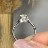 "Celestra" 0.71 Carat  Round Cut Natural Diamond Solitaire Engagement Ring MDC696