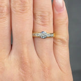 "Celvique" 0.88 Carat  Round Cut Natural Diamond Shoulder Engagement Ring MDR2799