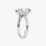 "Charlotte" 1 carat Three Stone Marquise Cut with Round Cut Diamond Trilogy Engagement Ring 3SMC02