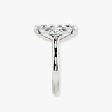 "Charlotte" 1 carat Three Stone Marquise Cut with Round Cut Diamond Trilogy Engagement Ring 3SMC02