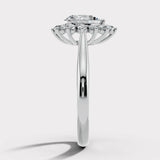 "Chelsea" Star Halo 1.60 Carat Pear Cut Diamond Engagement Ring