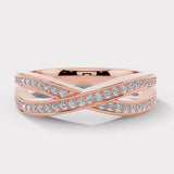 "Ciana" Crossover Grain Set 0.20ct Diamond Eternity Ring ET67