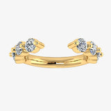 "Clio" Bubble 1.50ct Round Brilliant Diamonds Open Eternity Ring ET10