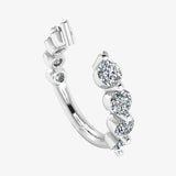 "Clio" Bubble 1.50ct Round Brilliant Diamonds Open Eternity Ring ET10