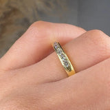 "Corvella" 0.35 Carat Round Cut Natural Diamond Half Eternity Ring MDR4101