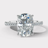 "Crussey" 5 Carat Cushion Cut Diamond Matching Bridal Set Engagement Ring HEERA DIAMONDS