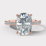 "Crussey" 5 Carat Cushion Cut Diamond Matching Bridal Set Engagement Ring HEERA DIAMONDS