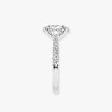 "Crussey" 5 Carat Cushion Cut Diamond Under Halo Matching Bridal Set Engagement Ring