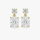 Cushion Shape Diamond Drop Earrings EDCCD