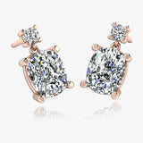 Cushion Shape Lab Grown Diamond Drop Earrings EDCCD HEERA GOLD