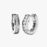 DIAMOND 0.36 CARAT CHANNEL SETTING HOOP EARRINGS