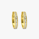 DIAMOND 0.53 CARAT CHANNEL SETTING HOOP EARRINGS