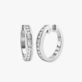 DIAMOND 0.53 CARAT CHANNEL SETTING HOOP EARRINGS