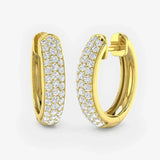 DIAMOND 0.69 CARAT PAVE SETTING HOOP EARRINGS LM JEWELLERY