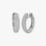 DIAMOND 0.69 CARAT PAVE SETTING HOOP EARRINGS