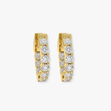 DIAMOND 2.04 CARAT CLAW SETTING HOOP EARRINGS