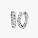 DIAMOND 2.04 CARAT CLAW SETTING HOOP EARRINGS