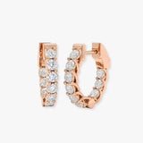 DIAMOND 2.04 CARAT CLAW SETTING HOOP EARRINGS