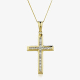 DIAMOND CHANNEL SETTING CROSS PENDANT HEERA DIAMONDS