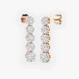 DIAMOND CLUSTER DROP EARRING